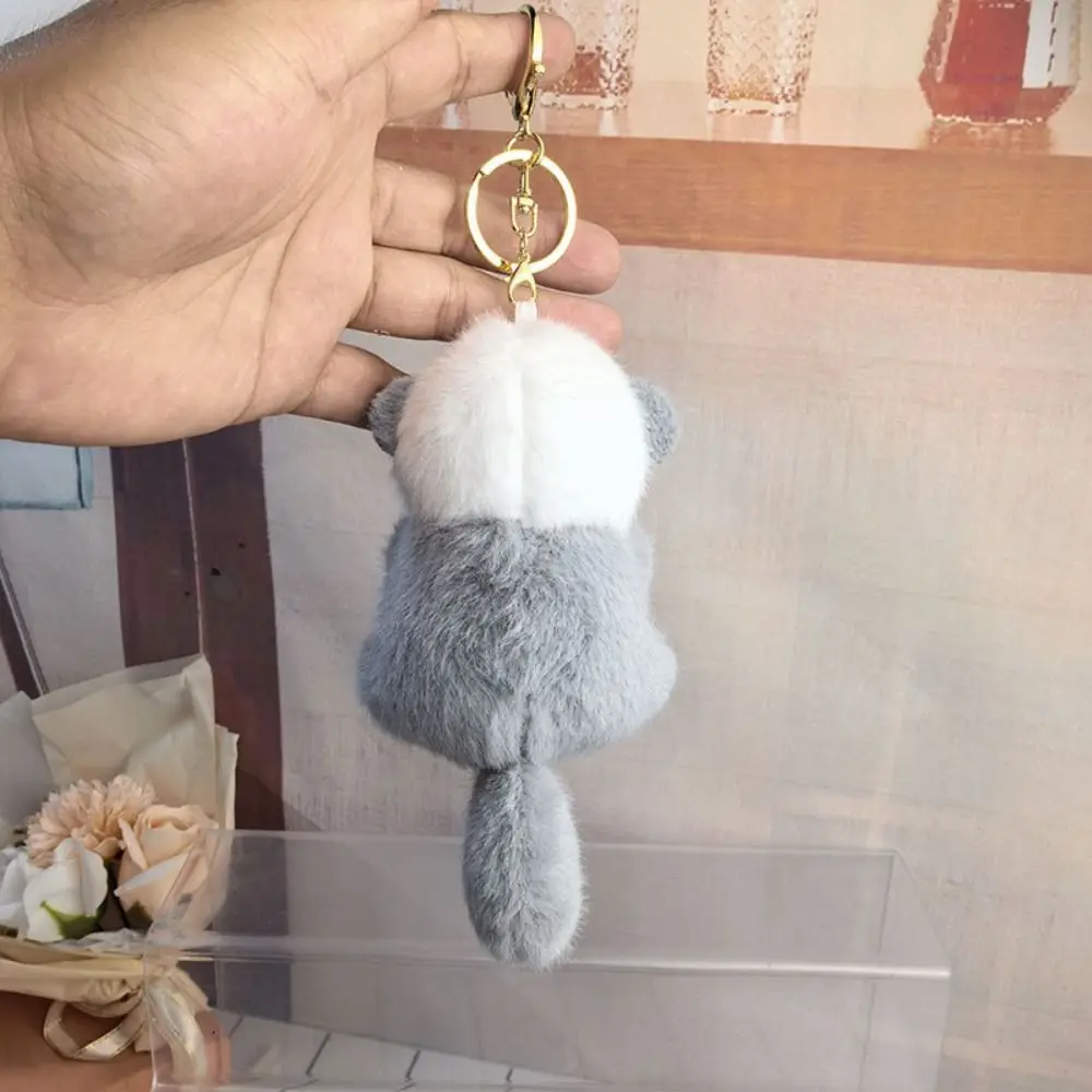 Keys Accessories Holding Fish Cartoon Otter Keychain Soft Fluffy Plush Otter Bag Pendant 16cm Cute Otter Plush Keyring Birthday