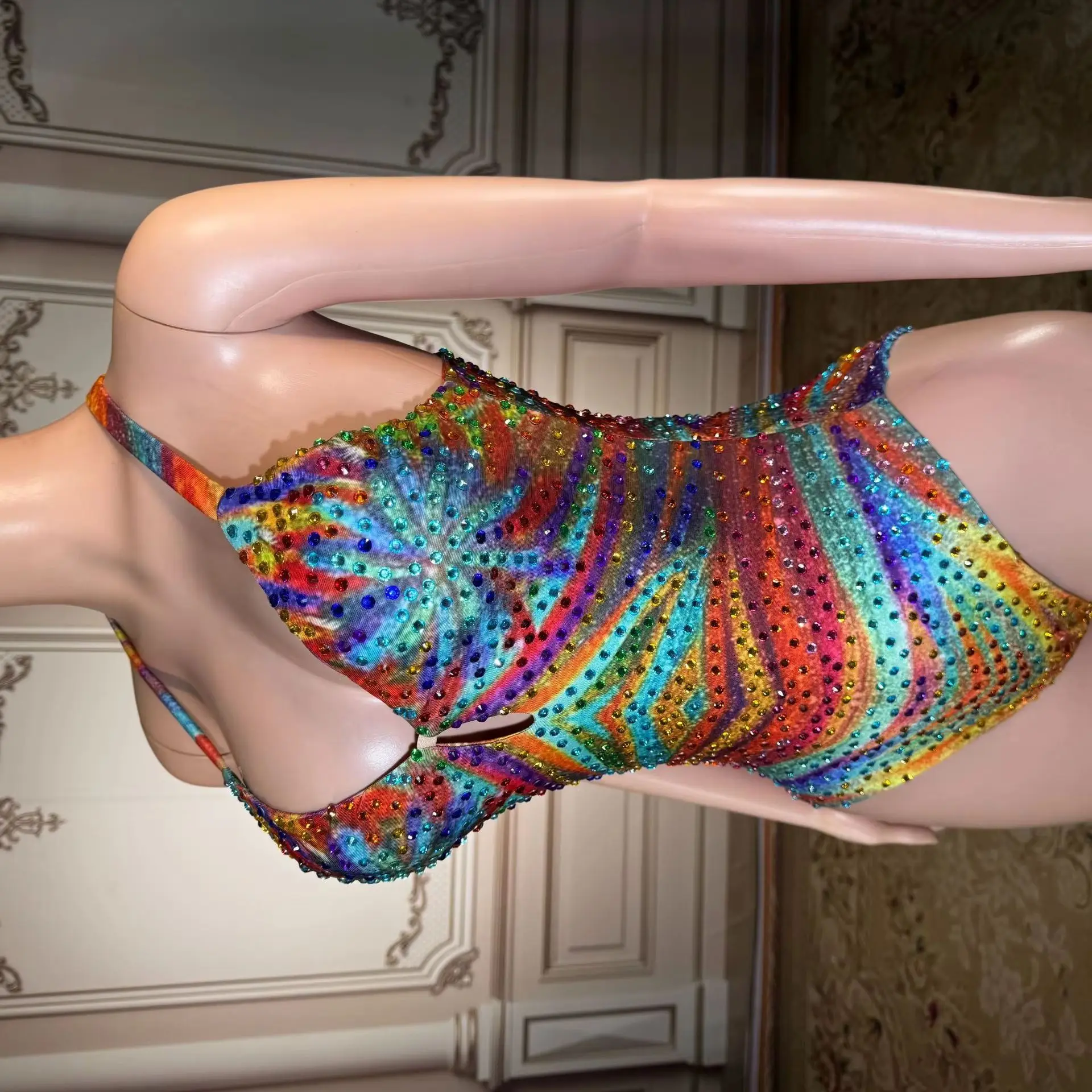 

2026 New Color Sequin Sexy Backless Tight-fitting One-piece Swimsuit for Beach Vacation and Poolwear
