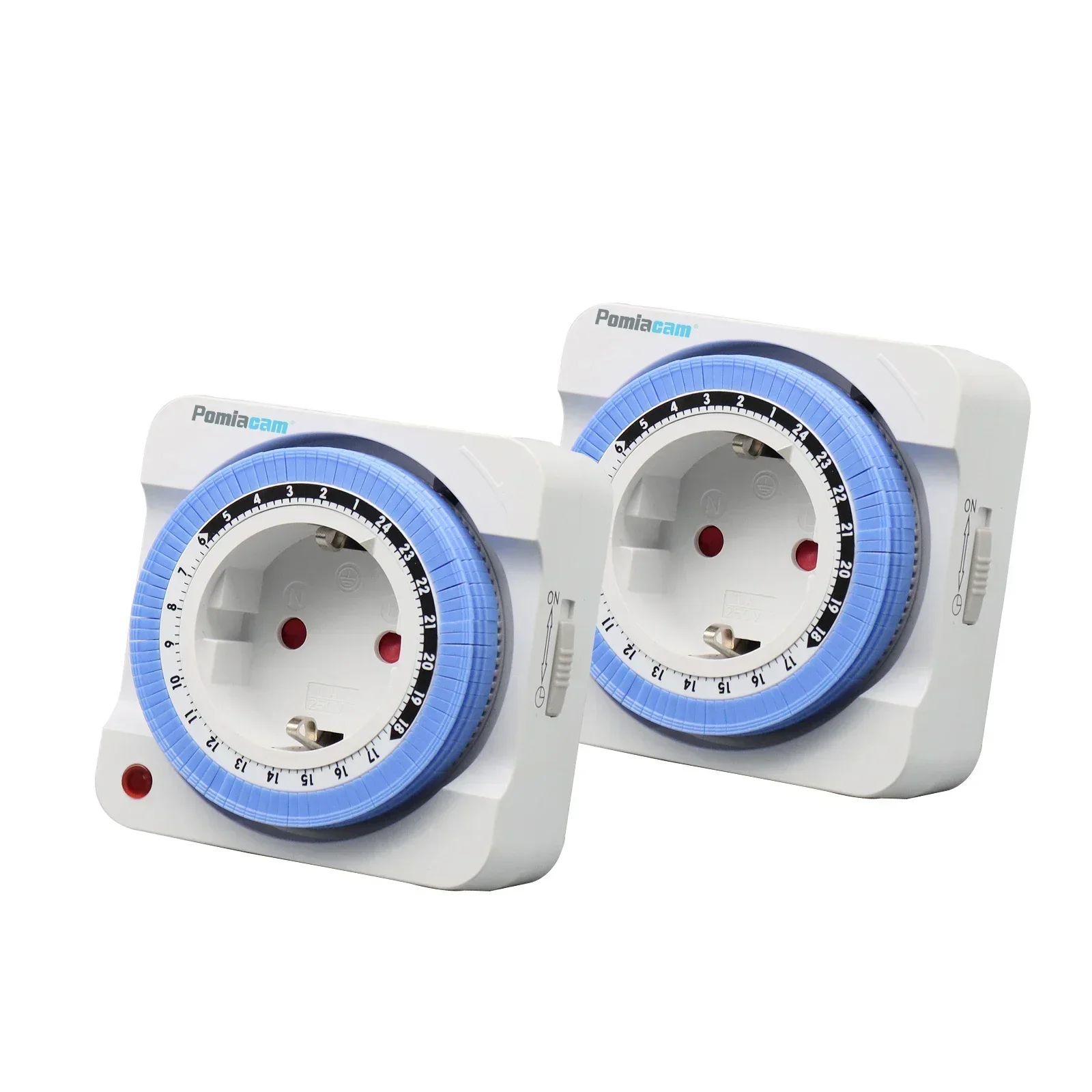 2PCS 16A Mechanical Timer Socket 24 Hours Switch Socket Household Appliances Charging Protector Automatic Power-off Timer Switch