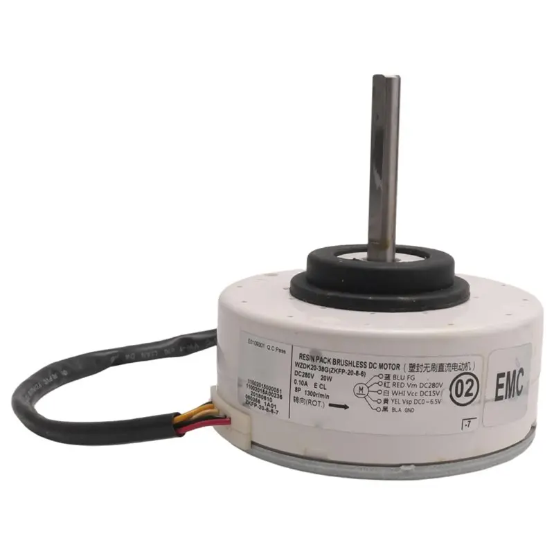 

Бесщеточный двигатель постоянного тока N10R-WZDK20-38G (ZKFP-20-8-6) 20 Вт для внутреннего блока кондиционера, бытовой вентиляторный двигатель