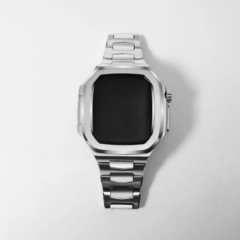 Modny inteligentny zegarek dla Cool Man klasyczny Hatch Design Nautilus ze stali nierdzewnej 45MM modyfikacja zestawu do Apple Watch Case