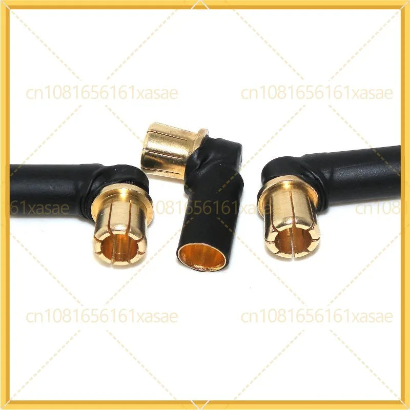 3-Pack 90 Degree RC Bullet Connector Adapter, 8mm Male to 6.5mm Female Right Angle ESC/Motor Adapter for RC Cars Boats Planes