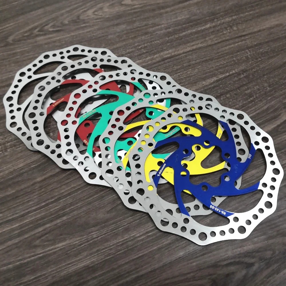 high quality R6 stainless steel  brake disc rotor 140/160/180/203mm  MTB/road disc brake/cyclocross bike brake disc 44mm 6-bolt