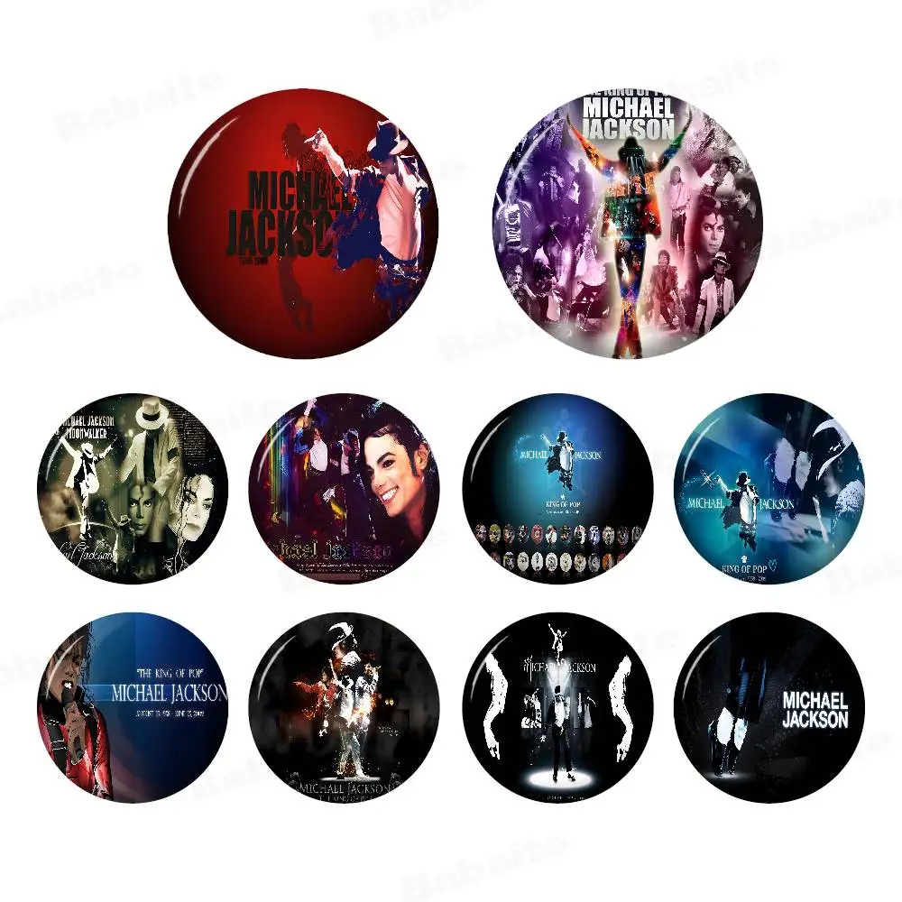 MJ King Of Pop M-Michael J-Jackson 32/44/58MM Customizable Button Pins Cute Funny Creative Badge Jewelry Decor Gifts for Friends
