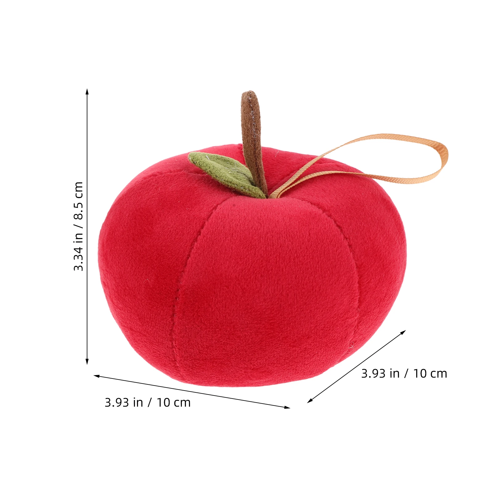 2 Piezas de Adornos Colgantes de Manzana de Dibujos Animados, Llavero de Fruta Roja, Colgante de Peluche Suave para Decoración de Bolsos, Mini Manzanas de Simulación
