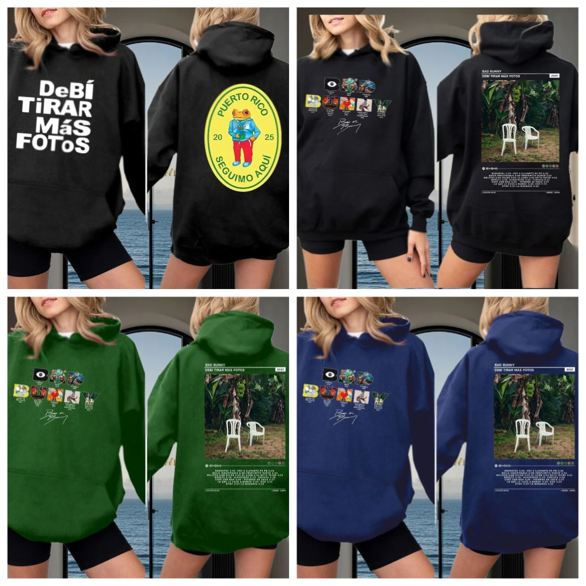 

Hot 25/26 Autumn/Winter American Street DTMF Bad Bunny Hoodie 3D Large Adult Men's and Women's Versatile Trendy New Style