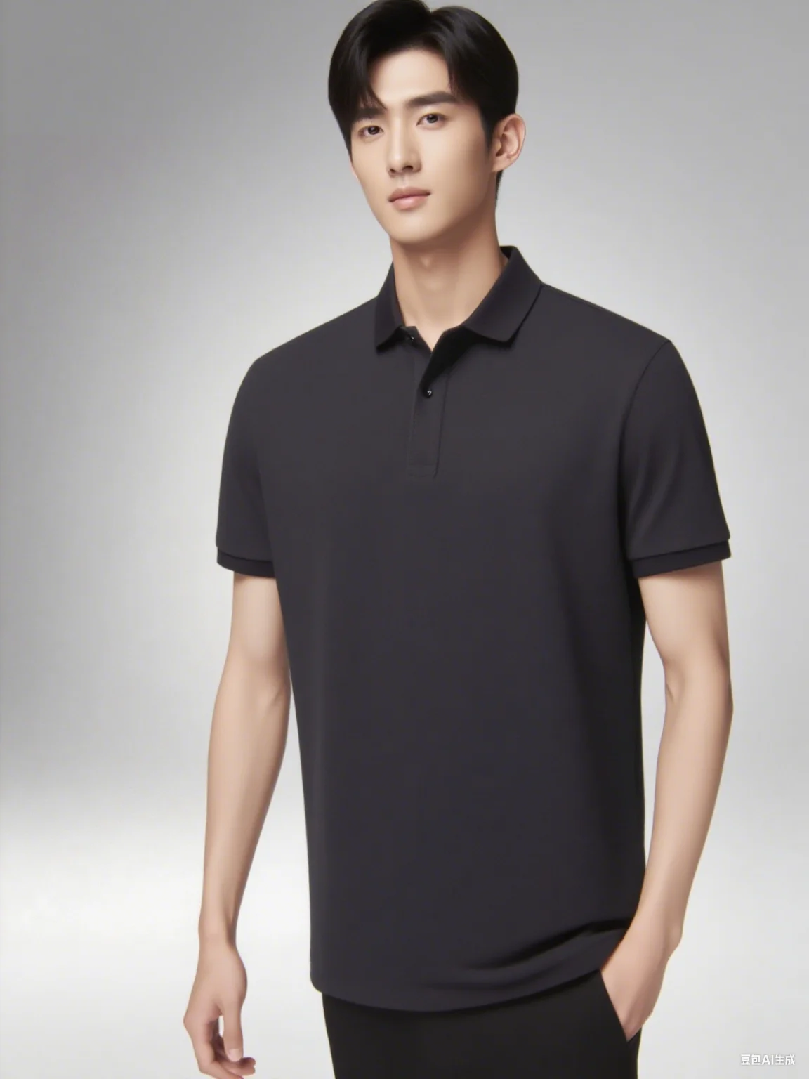 

Men's Fashion Solid Short Sleeved Polo Shirt Summer Breathable Comfortable Top