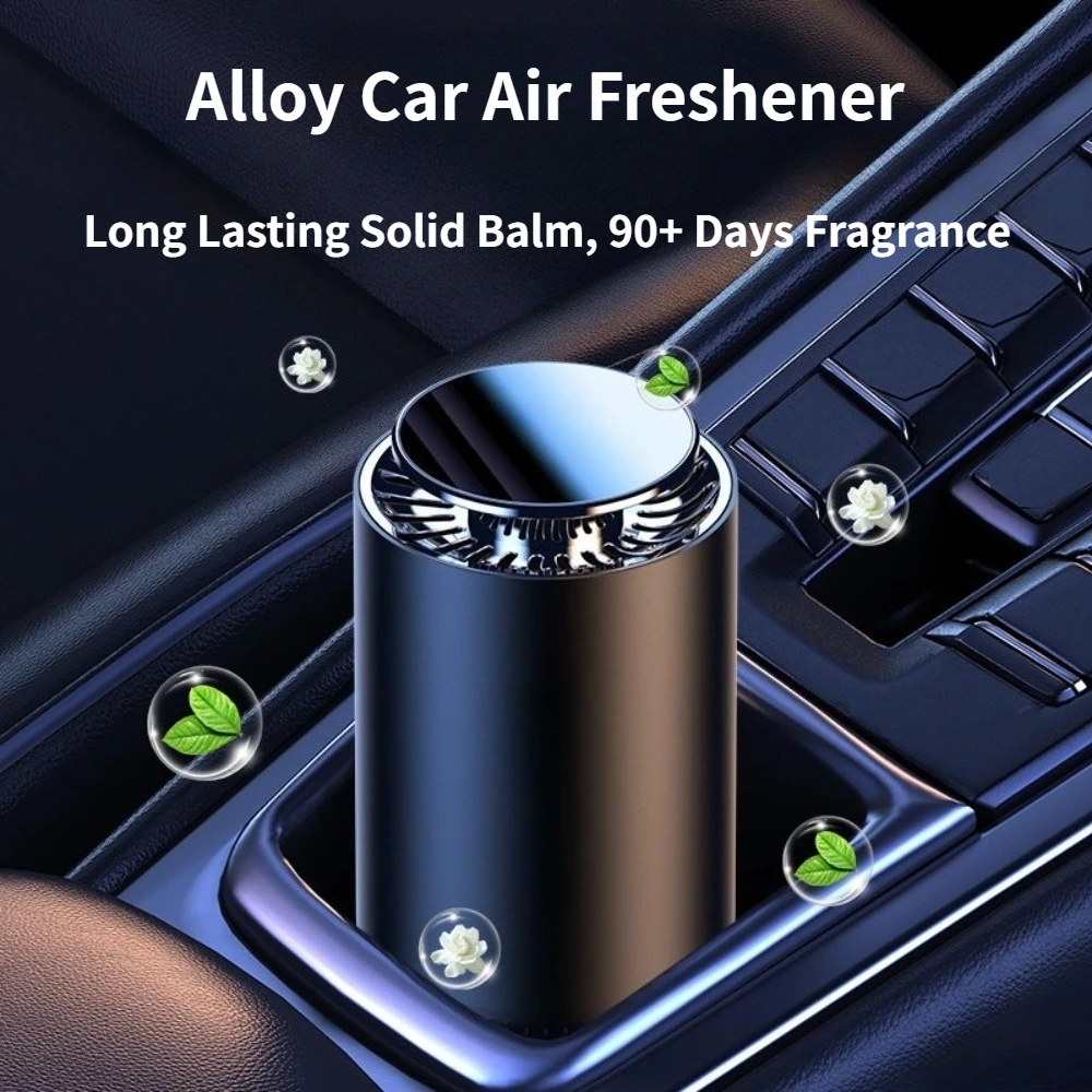

Alloy Car Air Freshener Cup Solid Balm Diffuser Long Lasting Fragrance Large Capacity Deodorant Auto Aromatherapy for Decoration