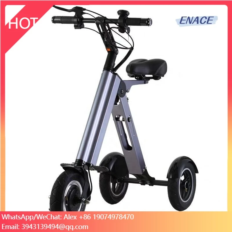 

Super Lightweight Folding Portable Aluminum Alloy Lithium Battery Adult 3 Wheels Mobility Electric Scooter Tricycle For Disabled