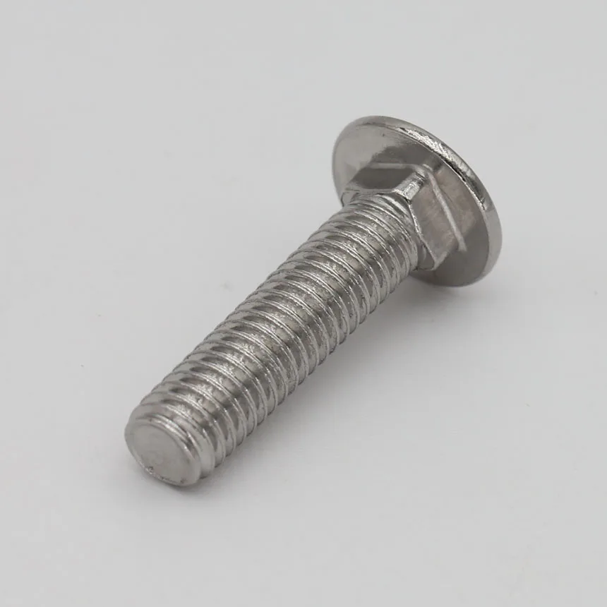 M8 M8*55/60/70/80 M8x55/60/70/80 304 Stainless Steel SS DIN603 Full Thread Shelf Mushroom Square Head Neck Bolt Carriage Screw