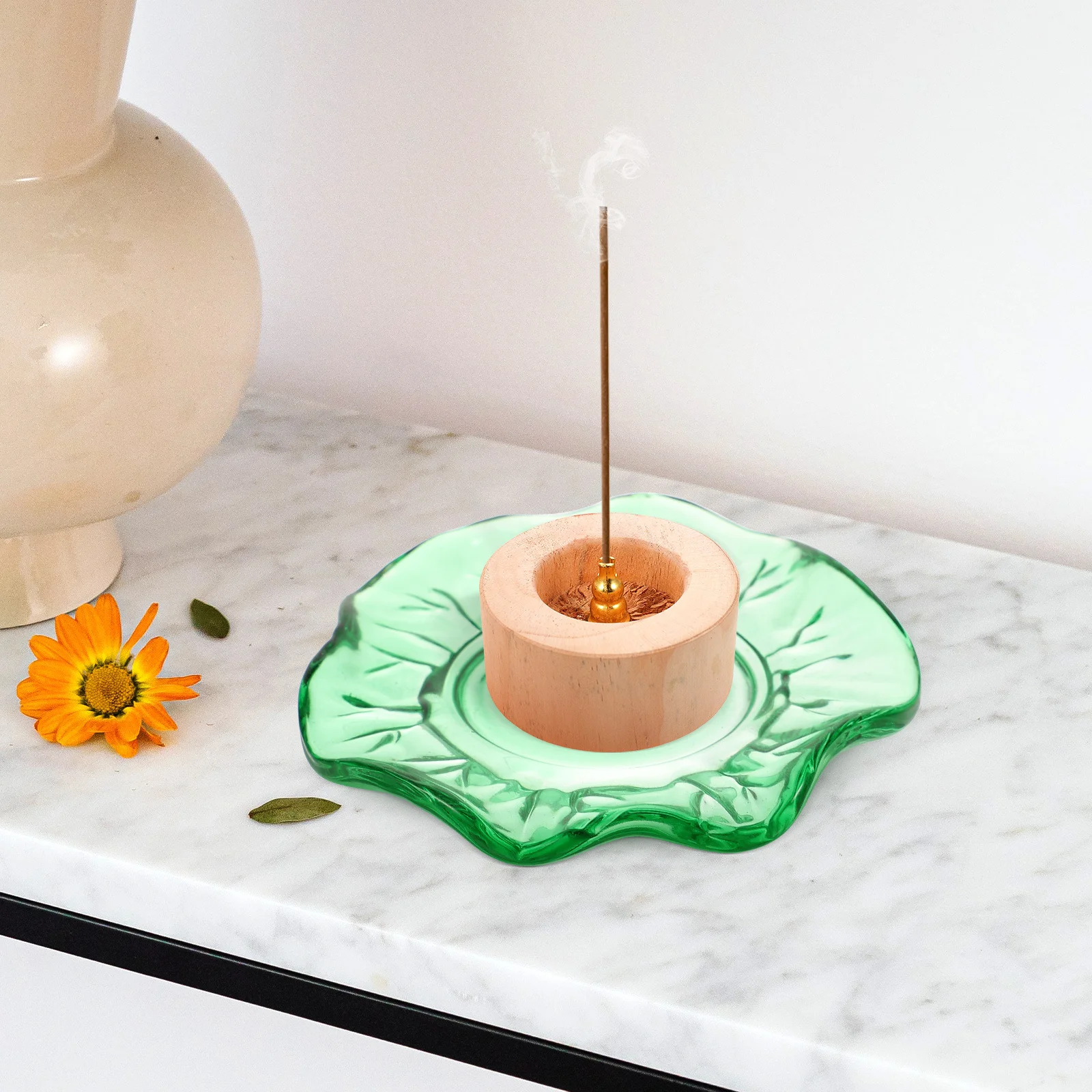 

Decorative Tray Decoration Candlestick Holder Plate Sage Green Wedding Decorations