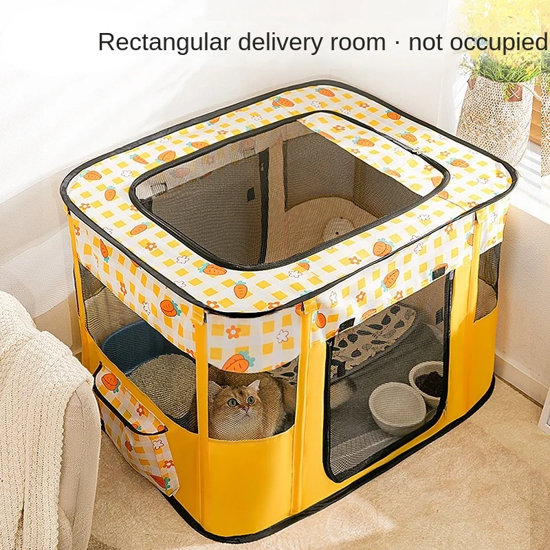 

Rectangular Cat Delivery Room Cat Pregnancy Pending Closed Cat Nest Tent Pet Breeding Box Production Supplies Full Set