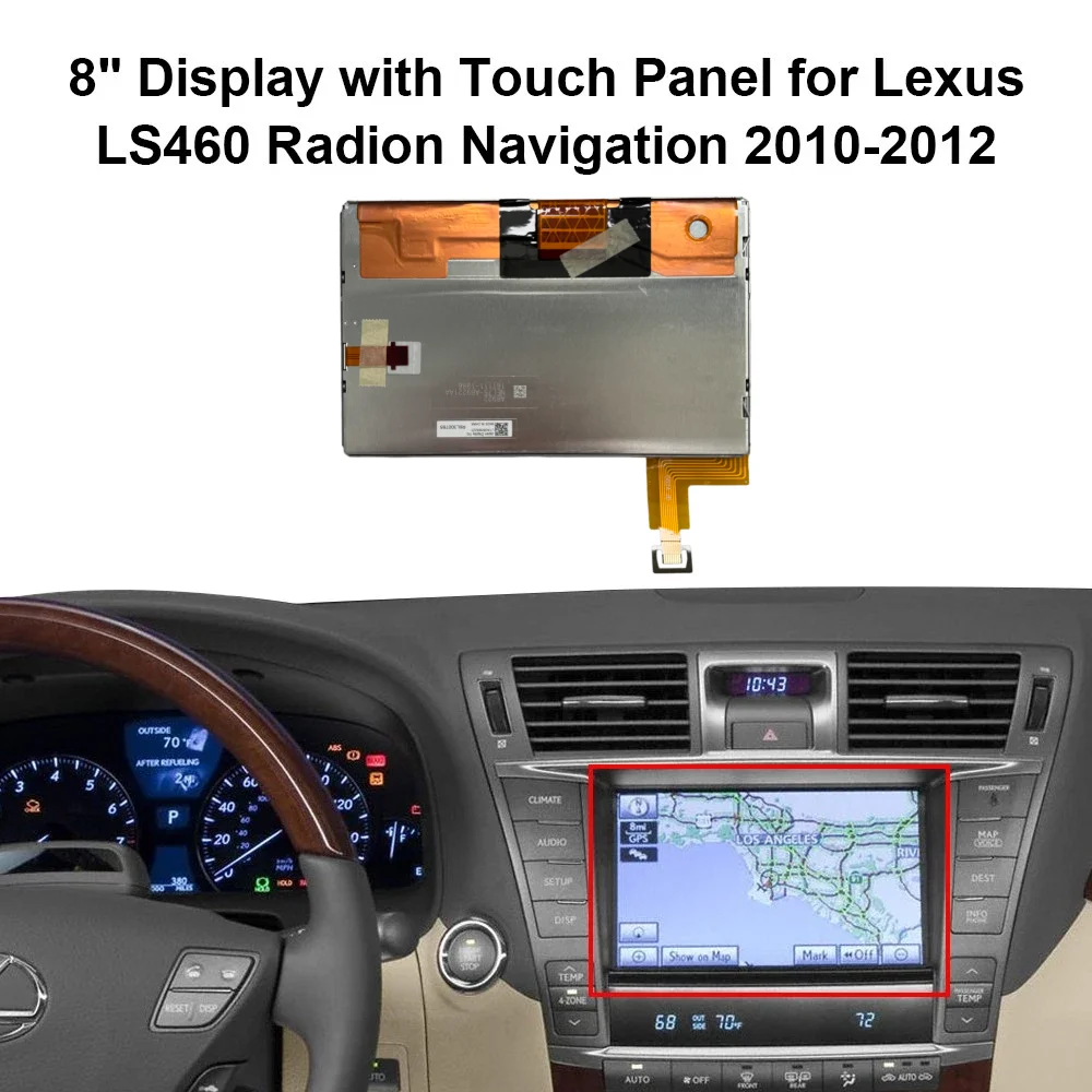 NEW 8 Inch LTA080B922F for Lexus LS460 LX570 & Toyota Land Cruiser Radio Navigation OEM LCD Touchscreen Display