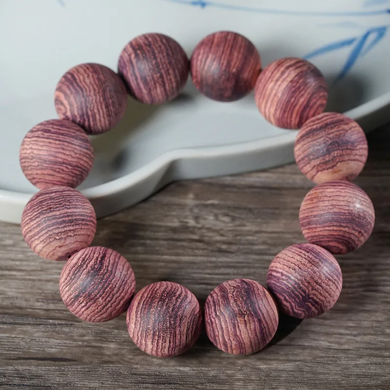 Natural Indian Purple Oil Pear Bracelet Glue Free Original Ecological Unisex Collectible Prayer Beads Jewelry