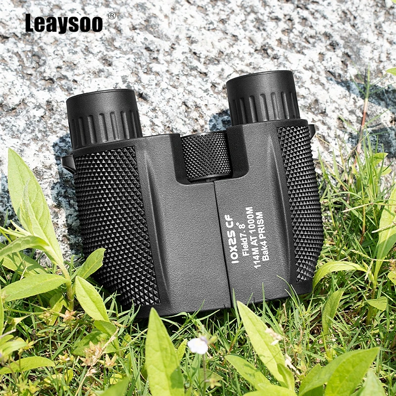 

10x25 Compact Mini Portable Outdoor Binoculars Long Range with Center Focus System FMC Coating Porro Prism System