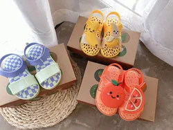 Children's jelly shoes Banana orange soft-soled beach sandals