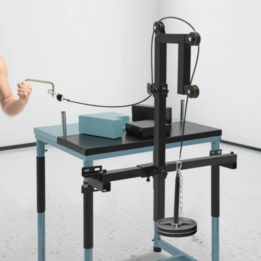 معدات تدريب مصارعة الذراع الاحترافية مع بكرات ناعمة ومقبض مريح للاستخدام المنزلي وصالة الألعاب الرياضية بسعة 440 رطلًا #6