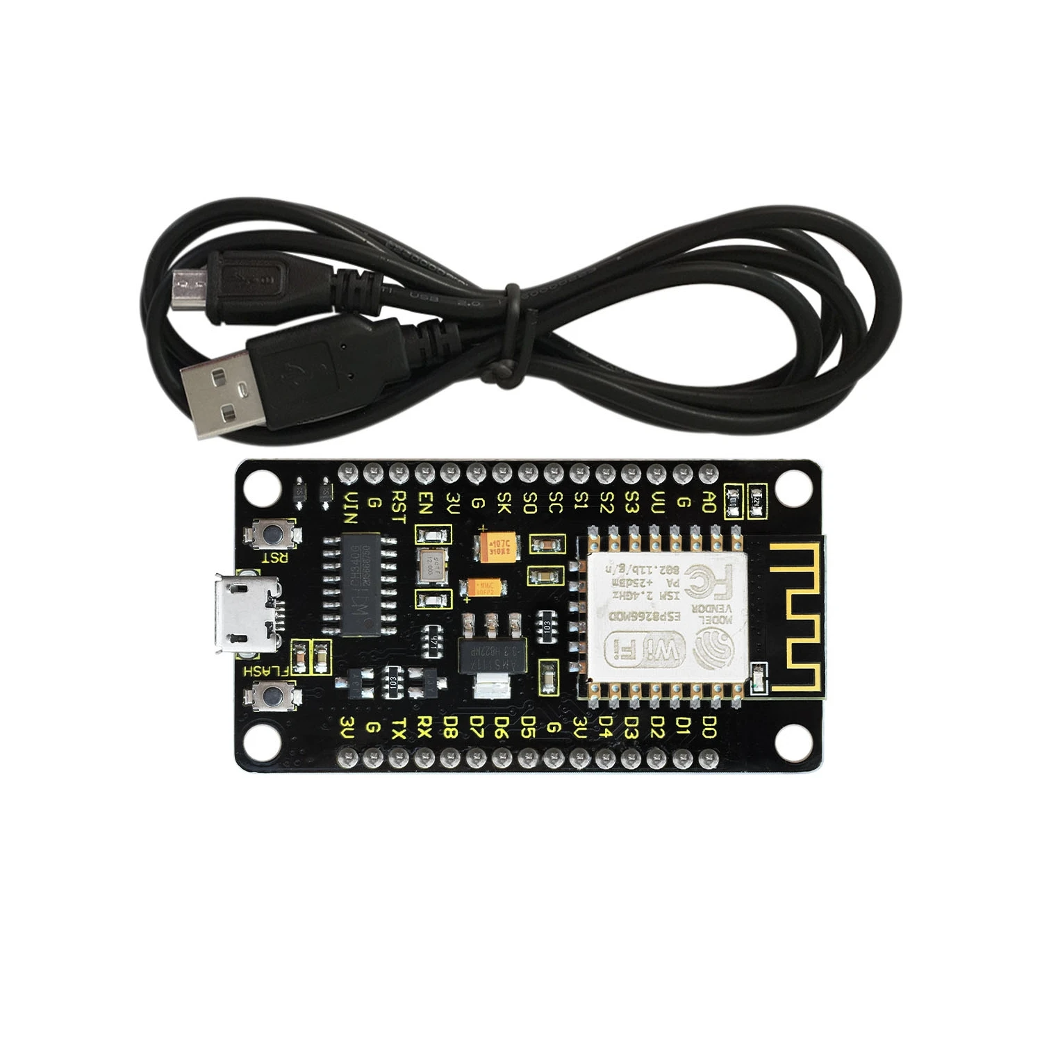 placa-de-desenvolvimento-wifi-keyestudio-esp8266-ch340g-baseada-no-esp8266-12fwifi-para-arduino-cabo-micro-usb-peca-eletronica-diy