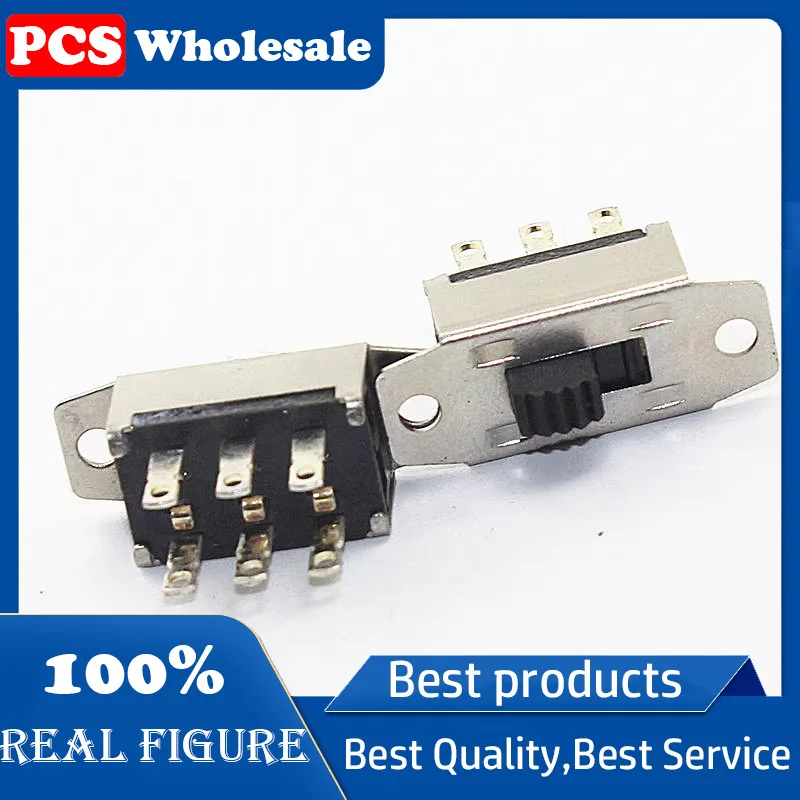 SS-22G08 Toggle switch 6 pin hole pin straight handle slide switch Toy High current switch handle 4mm