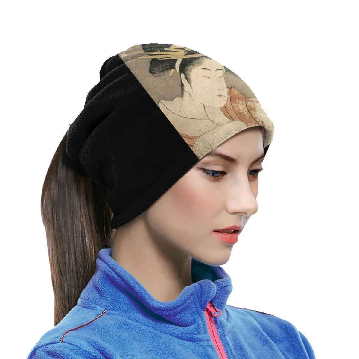 Japanse Ukiyo-e Woodblock Art Maiko Geisha Microfiber Neck Gaiter Bandana Sjaal Wandelen Fietsen Hoge Kwaliteit