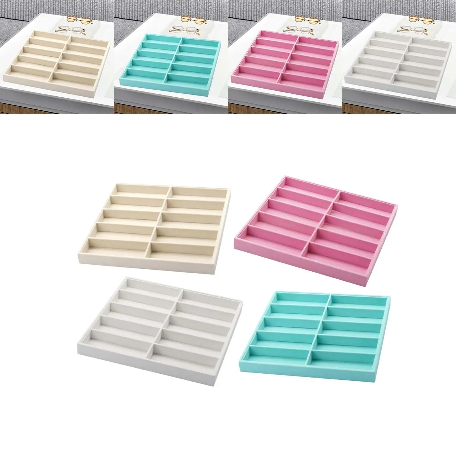 

Sunglasses Organizer Box ,Stackable ,Fashionable ,10 Slot ,Glasses Display Case, Eye Glasses Holder ,Container for Shops