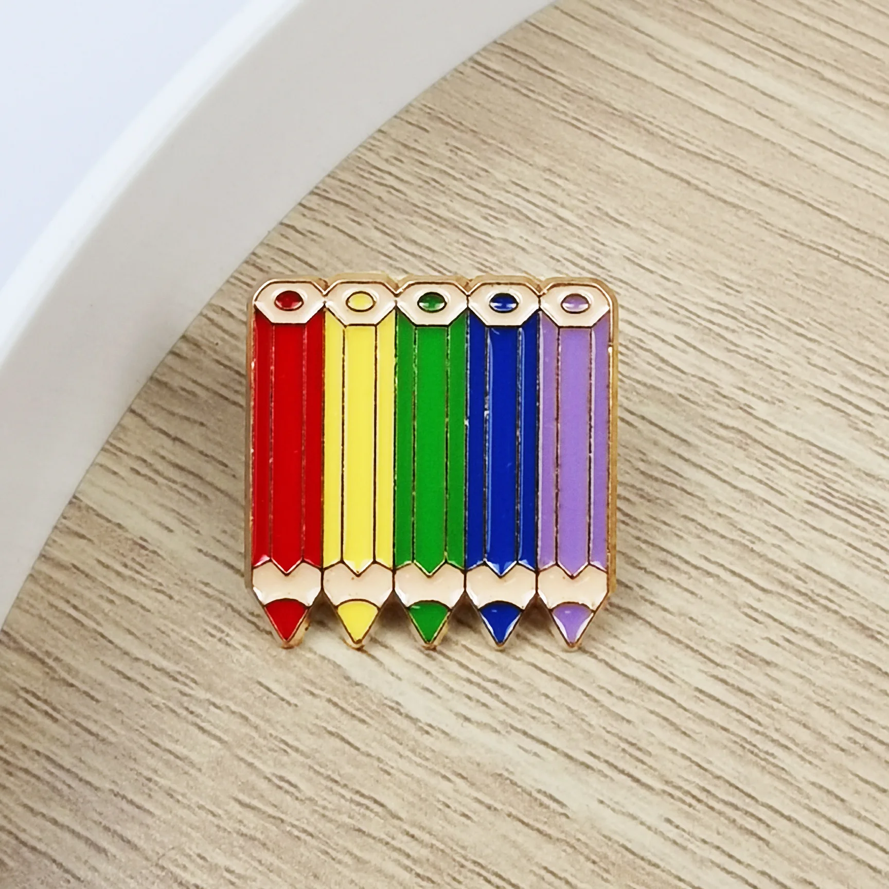 الكرتون قلم رصاص ملون بروش قطرة الزيت سبيكة جديدة متعددة الاستخدامات لطيف الإبداعية على ظهره شارة الملابس والاكسسوارات هدية #4