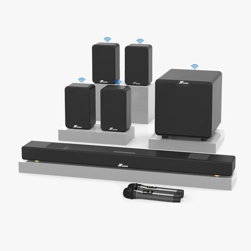 

7.1 Speaker System Home Theater Surround 35" Home Audio TV Sound Bar with Subwoofer, Wireless Surround Sound TV Soundbar