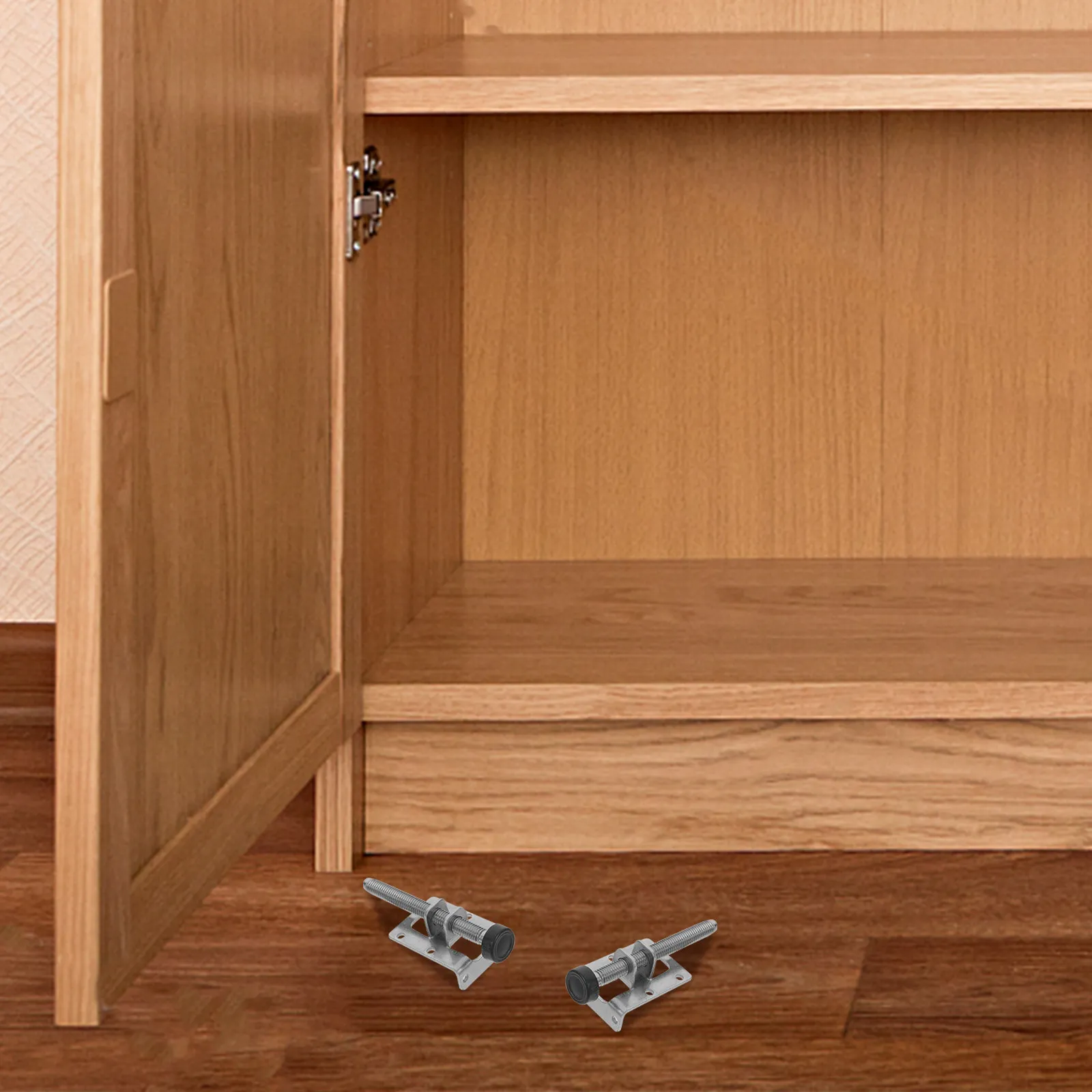 1Set Heavy Duty Metal Adjustable Leveling Feet for Furniture Cabinets Tables Bookcases Workbenches Shelving Units Hardwood Tile