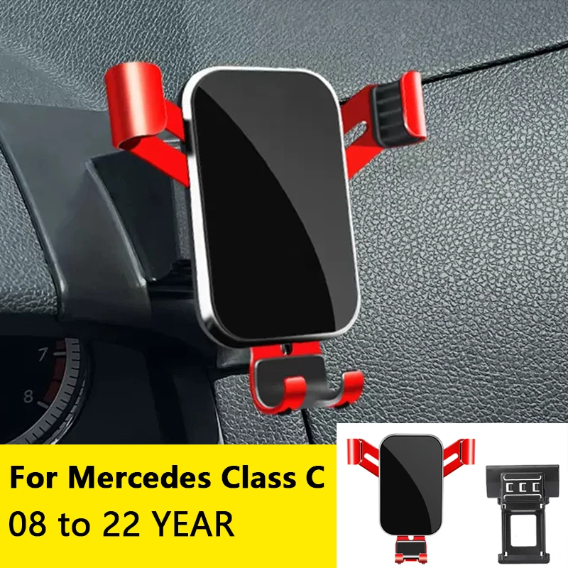 

For Car Cell Phone Holder Air Vent Mount GPS Gravity Navigation Accessories for Mercedes-Benz C-Class 2008 to 2022 YEAR