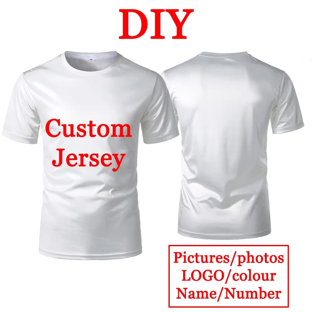 Personalized DIY Custom T-shirt Jersey Polyester Fiber Material Round Neck Tops Printing High Quality Short Sleeve Tees Purchase