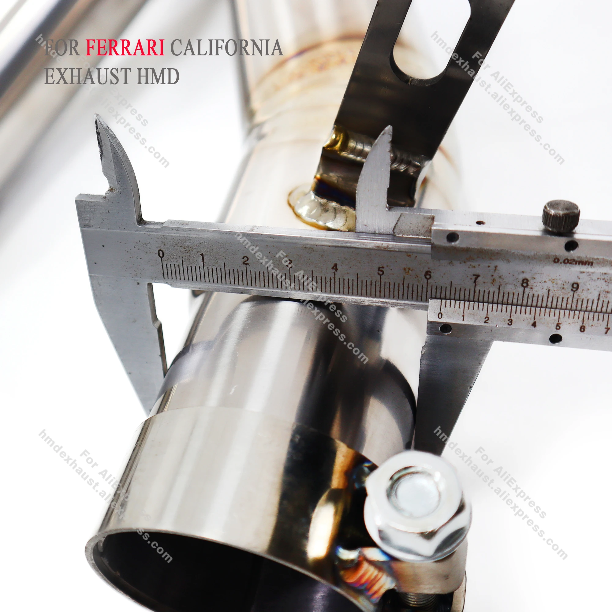 HMD Ti Catback وSS304 النازل لفيراري كاليفورنيا صمامات التفريغ كاتم الصوت X-tube تصميم نظام العادم