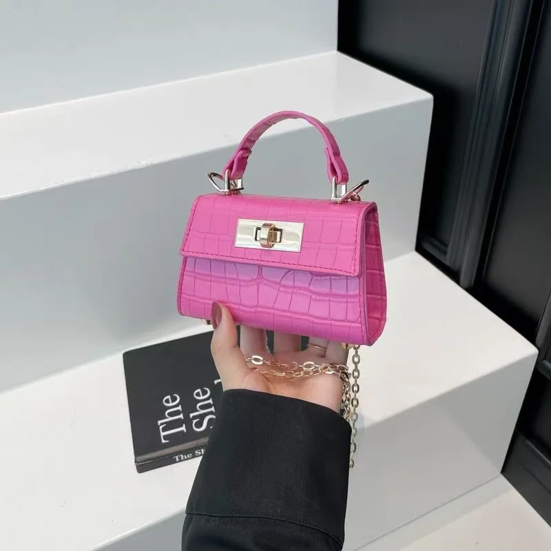 Bolso de mano pequeño y moderno con estampado en relieve para mujer, con cierre dorado, asa para llevar al hombro, correa desmontable y asa superior, un bolso bandolera adorable.