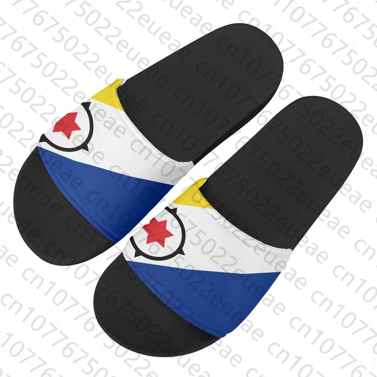 Bonaire Flag Design Unisex Bathing Slippers Summer Comfortable Beach Outdoor Slip On Sandals Breathable Non-slip Home Slippers