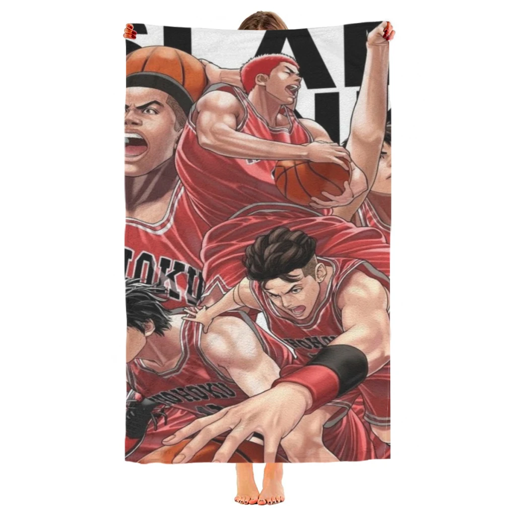 Quick Drying Beach Towels Slam Dunk  Printing Towel Super Absorbent Pool Towel Blanket