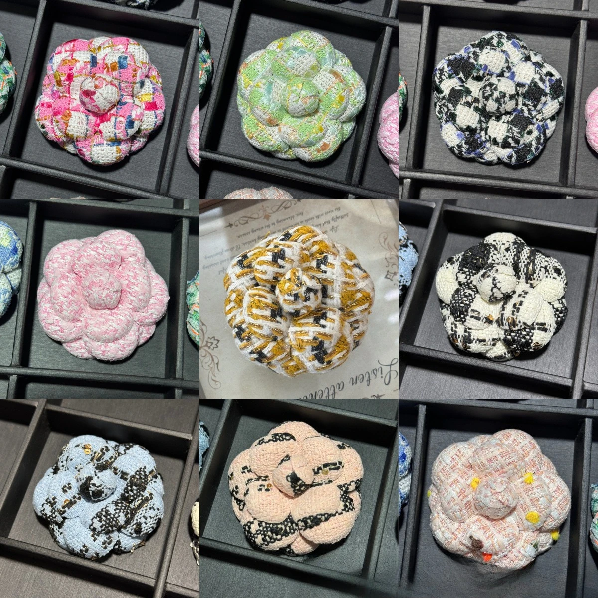 

6.8cm New Camellia Flower Brooch Coarse Woolen Fabric Handmade Super Shaped Pins Women's High-end Luxury Corsag
