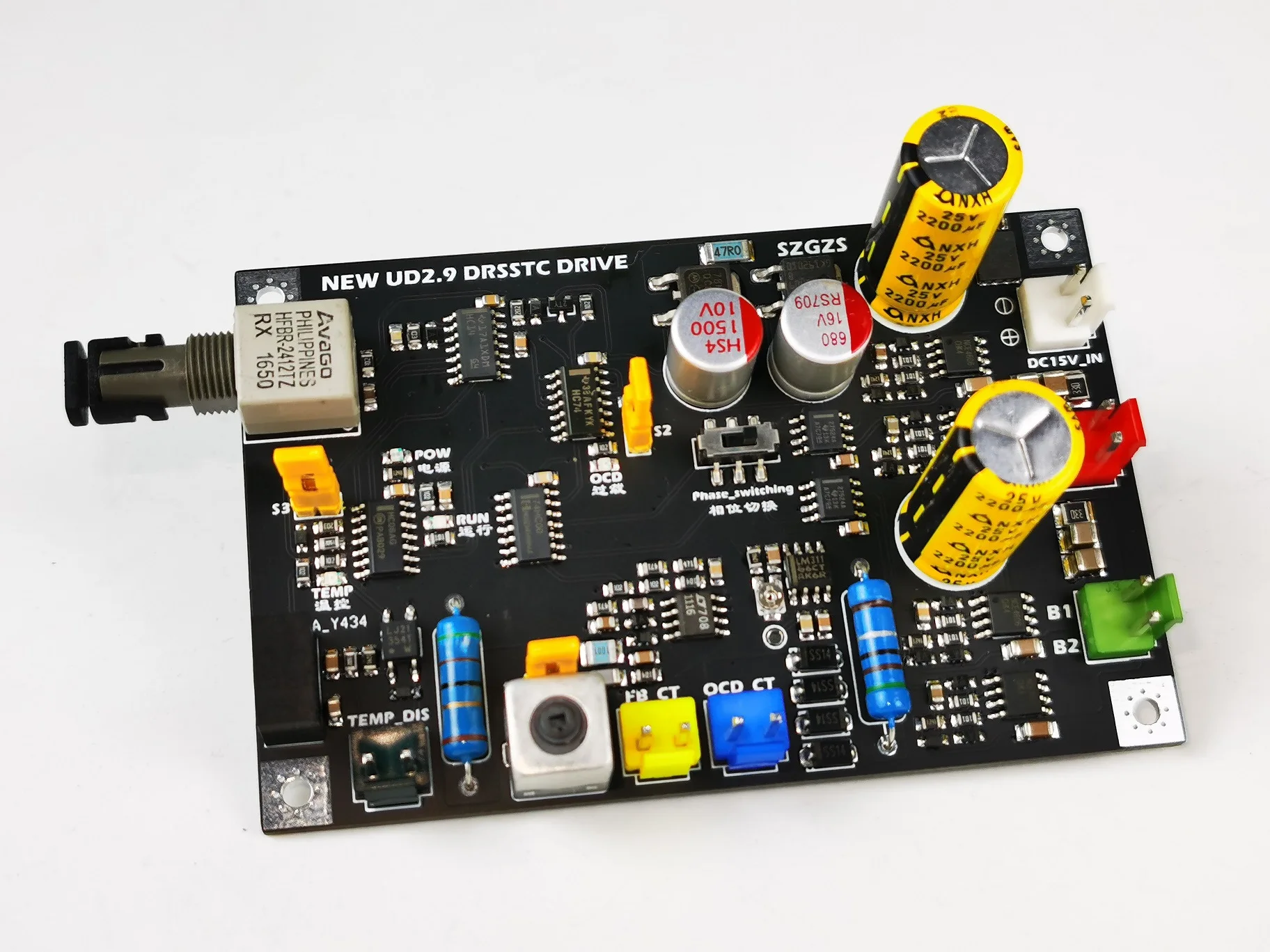 DRSSTC UD2.9 Phase-shifting PDM Mode Dual Totem Driver Board Tesla Coil Artificial Lightning Accessory