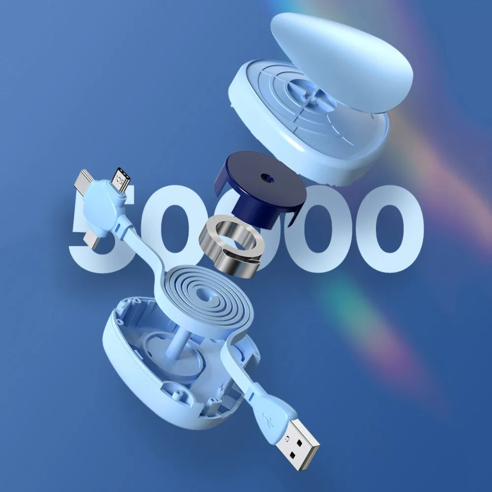 Micro USB/ Type C/IOS 3 in 1 Retractable Data Cable Super Fast Charging 3 in 1 3 in 1 USB Charging Cable Retractable Universal image 2