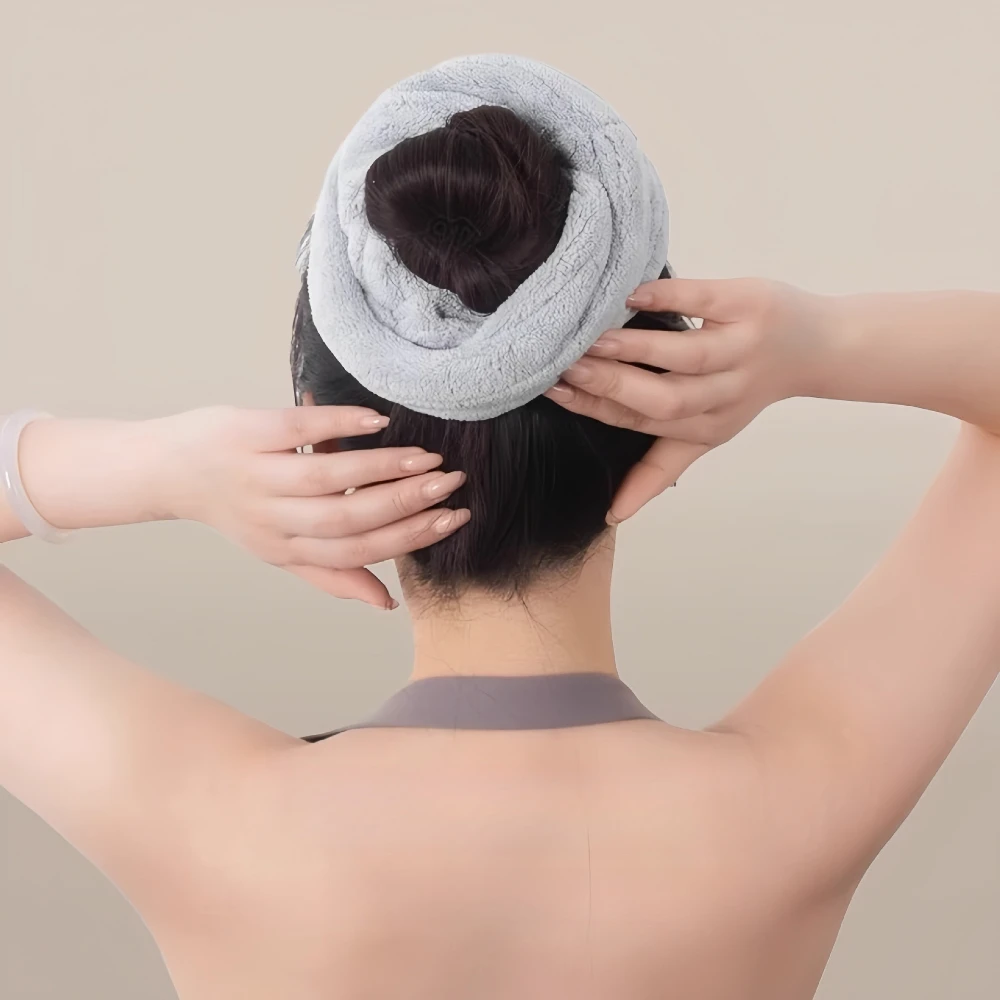 

Absorbent Quick-Dry Hair Towel Scrunchie Hair Wrap for Women Soft Quick-drying and Thickened Drying Accessory Wet Hair Band New