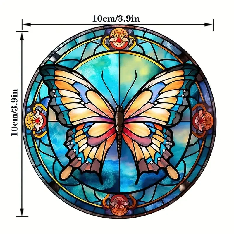 6-piece butterfly art coaster Set-5d DIY, non-slip heat resistant, perfect for home decoration and gifts