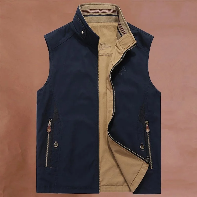 Multi-pocket Vest Tactical Men Military Mens Clothing Fishing Motorcyclist MAN Working Thermal Work Sleeveless Jacket Heated Zip