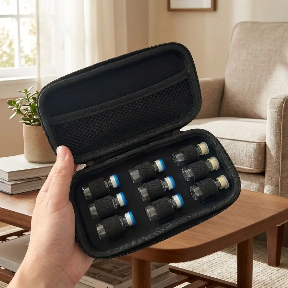 Waterproof Insulin Vial Storage Case Dust-proof Wear-resistant Insulin Storage Bag Multi-Compartment Foam Protective