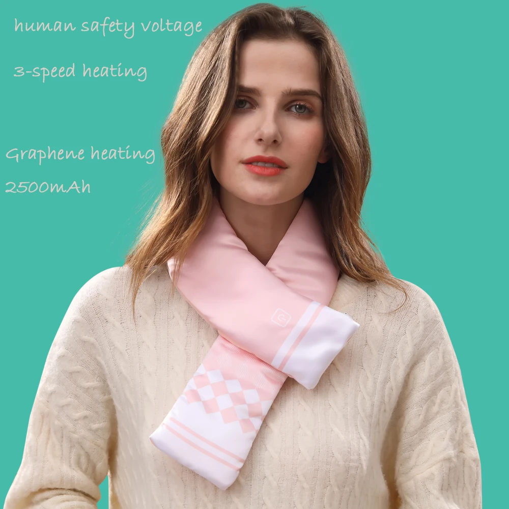 2022 Gift Winter Intellige Heated Scarf USB Women Heating Scarf Couple Scarf Neckerchief Plush Collar Scarves Shawl Neck Warmer