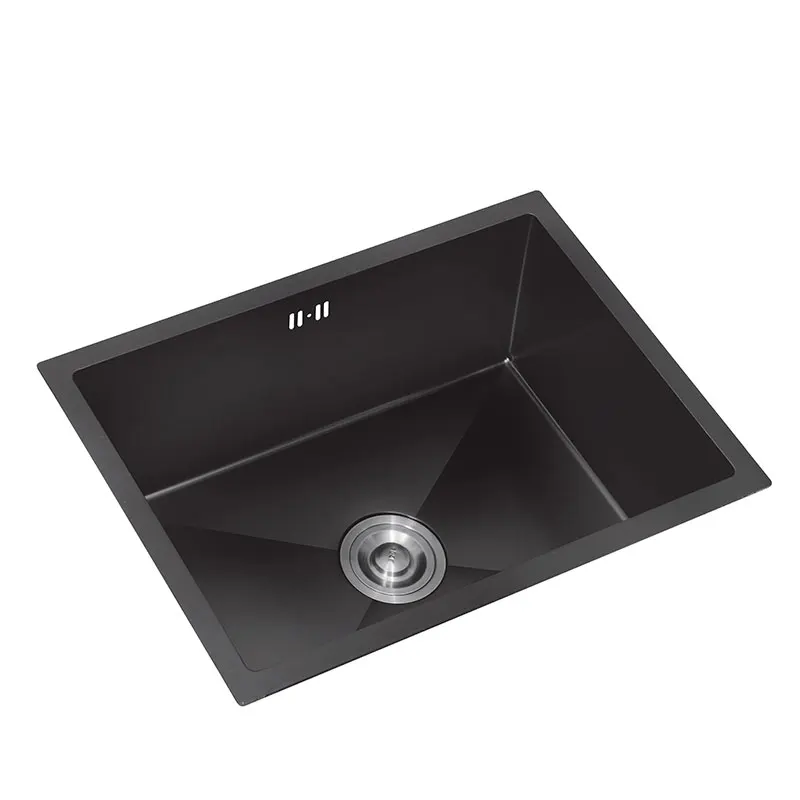 

Black Kitchen Sink Above Counter or Udermount Sinks Vegetable Washing Basin Stainless Steel Single Bowl Black Sink Kitchen