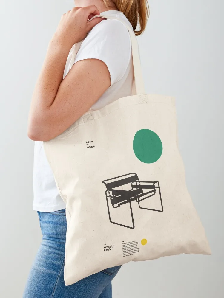 

Wassily Chair, Marcel Breuer, Minimal Furniture Bauhaus Design Tote Bag Handbags tote bag custom tote bag screen