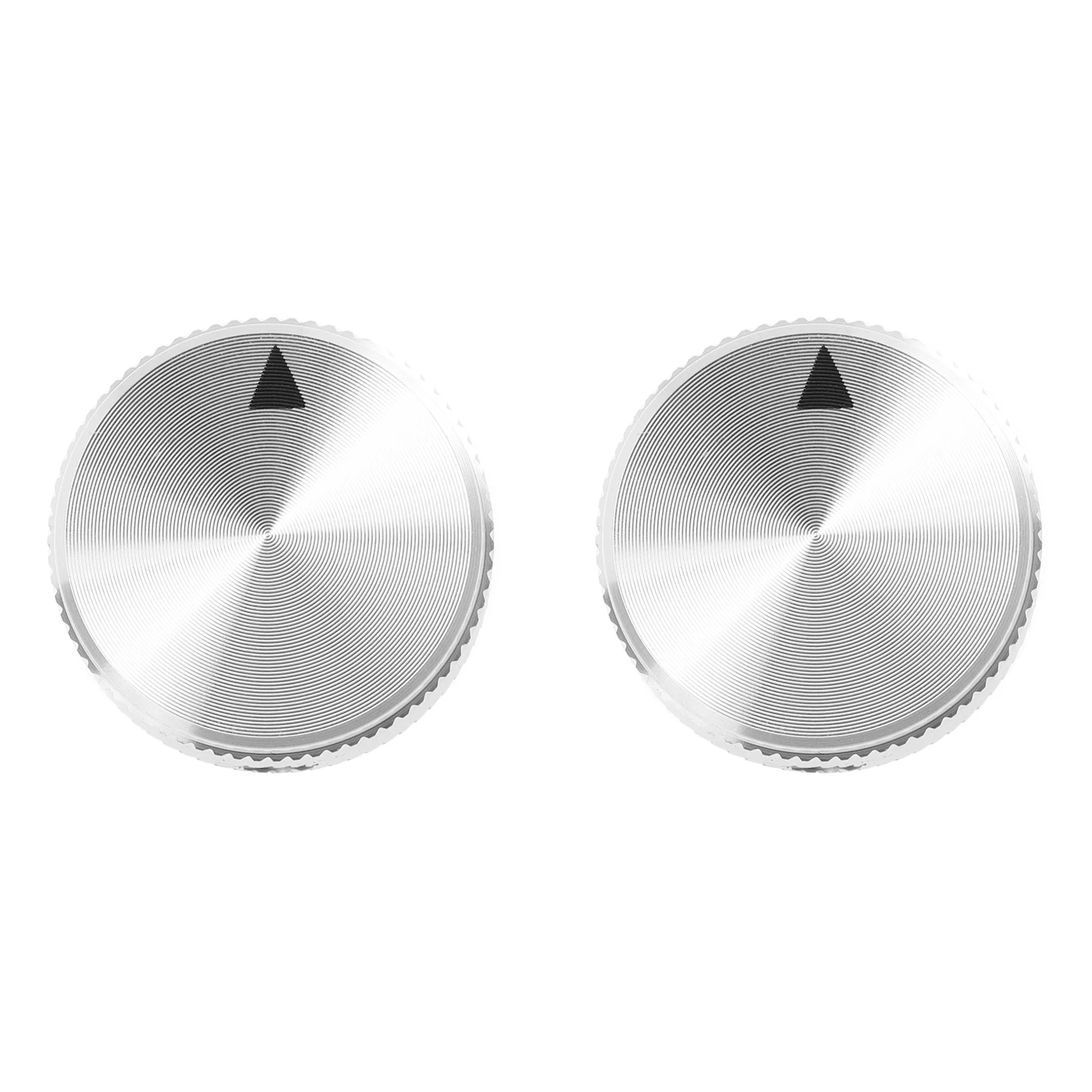 2 Pcs Bass Amp Sound Knob Control Volume Amplifier Knobs Electric Guitar Audio Rotary Silver Effect