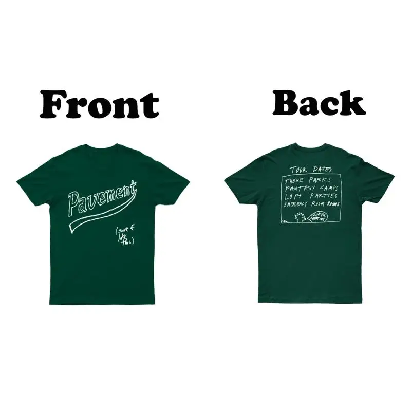 2 Sides NEW Pavement Band Short Sleeve Cotton Green T Shirt S-5XL EN881