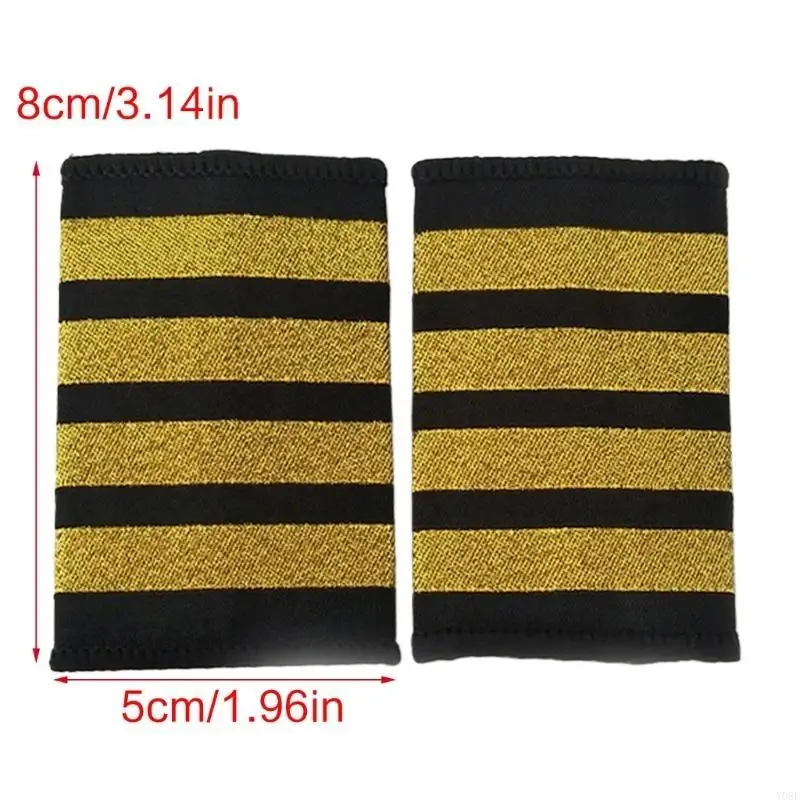 Пилот Epaulets Aviation Professional epaulet Stage Performance Props Reps Epaulet Uniform Accessories 2pcs y08e