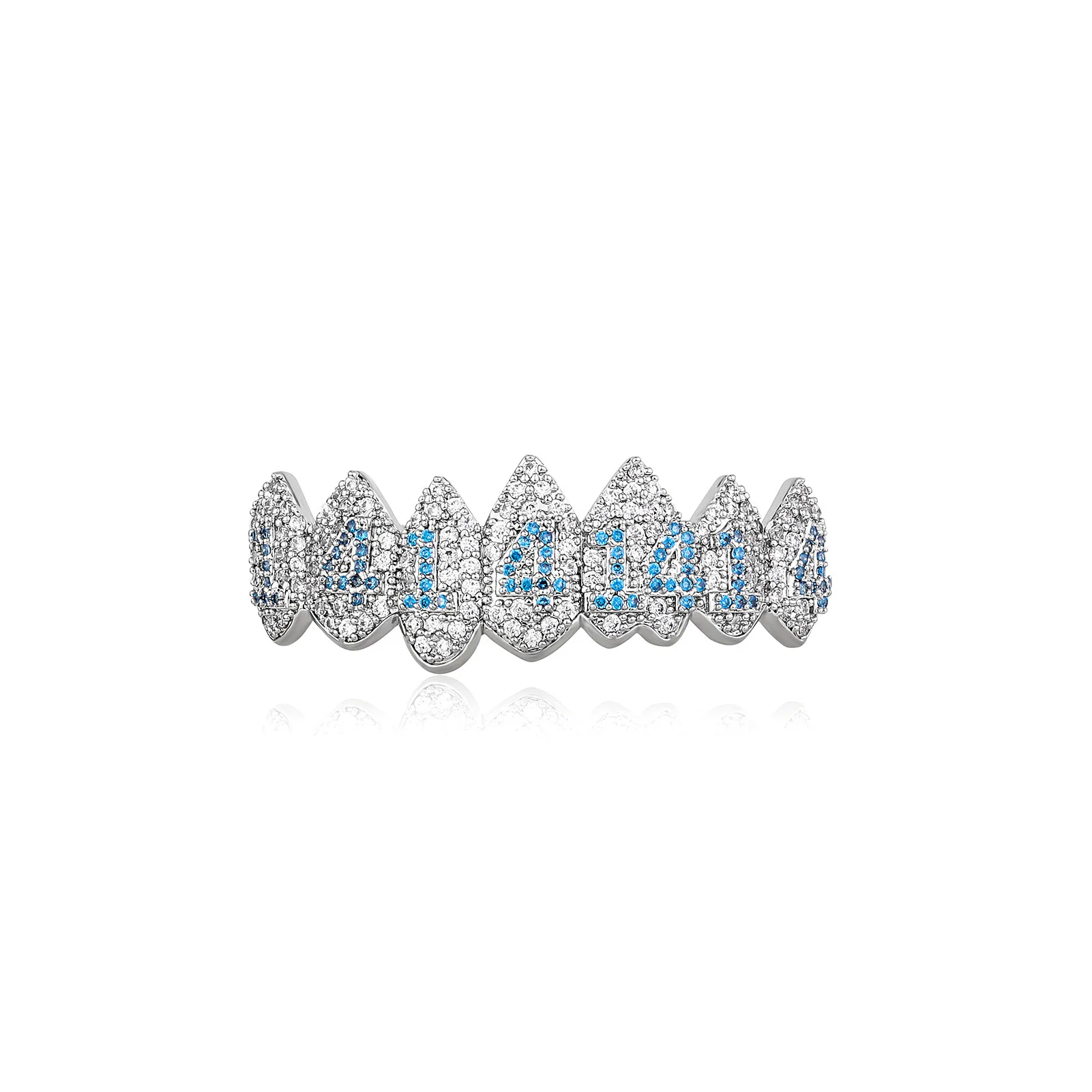 grillz-dentaire-bleu-avec-accents-bijoux-dentaires-cz-scintillants-a-double-rangee-accessoires-de-mode-hip-hop-style-streetwear-vente-en-gros