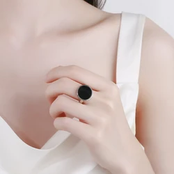 15MM Natural Stone Lapis Agate Malachite Brief Design Cute Ring Fine Jewelry for Women Perfect for Party & Daily Wear Rings