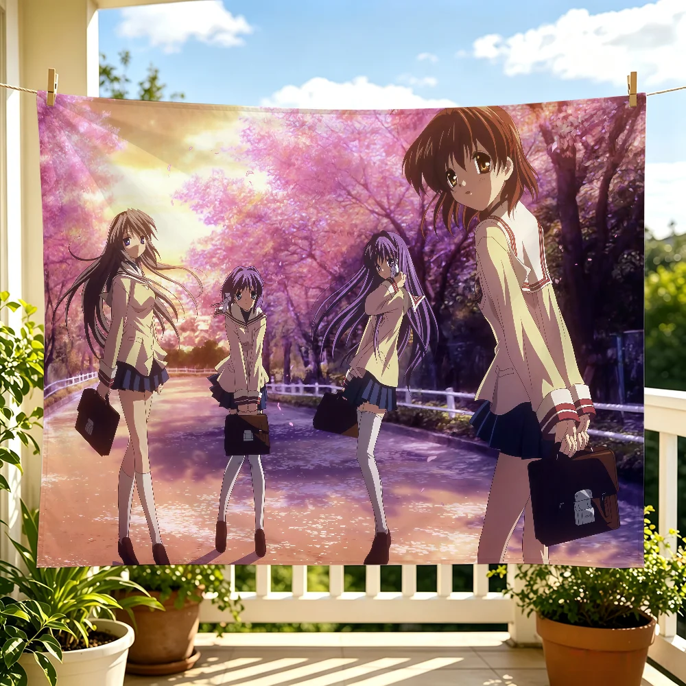 Anime C-Clannad Flaggen-Wandbehang für Outdoor-Partys, Schlafzimmer, Wohnzimmer, Studentenwohnheim, Dekoratives Themen-Wandbanner, Geschenk – Detail 15